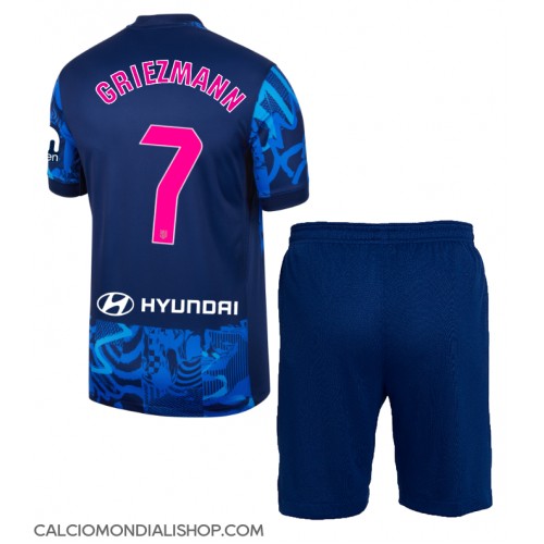 Maglie da calcio Atletico Madrid Antoine Griezmann #7 Terza Maglia Bambino 2024-25 Manica Corta (+ Pantaloni corti)